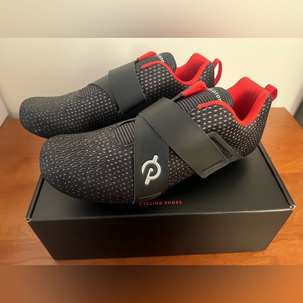 Peloton Black and Red Cycling Footwear